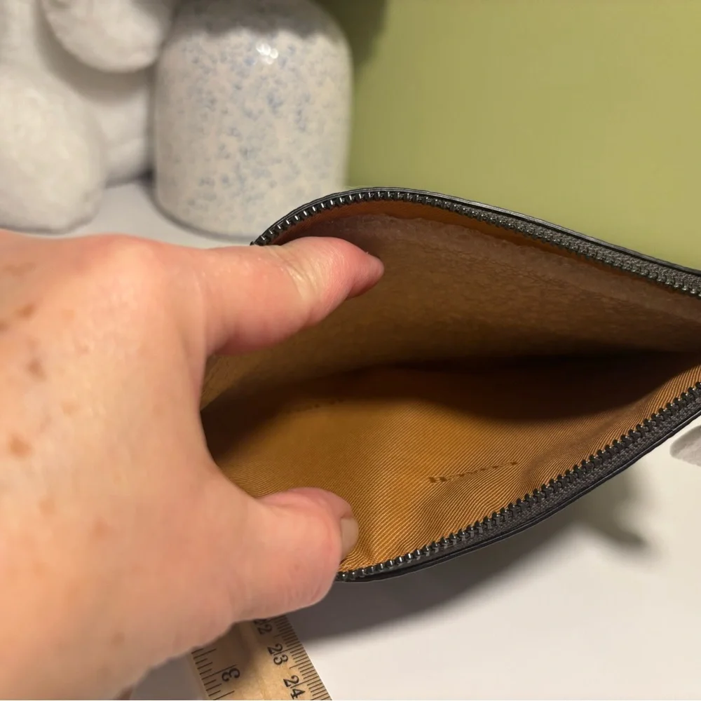 Coach Black and Brown Floral Pouch - Picture 5 of 5